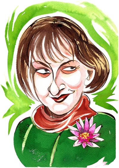 Judith Bingham - caricature by Neale Osborne